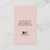 モダンゴールドムーン　エレガントブラッシュピンク　イベントプランニング 名刺 (裏面)