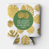 モダンゴールドモンステラの葉のブライズメイドパーティー 缶クーラー (正面)