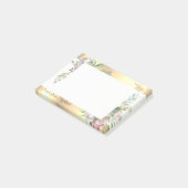 モダンゴールドラメ 象の花 - 名入れデザイン ポストイット (アングル)