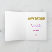 モダンゴールド文字お誕生日おめでとうカード カード (内部)