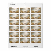 モダンゴールド オルネイト フローラル アドレス ラベル (フルシート)