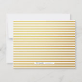 モダンゴールド セーブザデート スクリプト フォト カード (裏面)