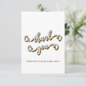 モダンゴールド タイポグラフィー サンクス サンキューカード (スタンド正面)