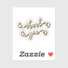 モダンゴールド タイポグラフィー サンクス シール