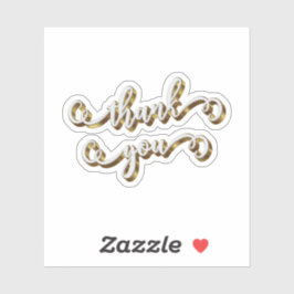 モダンゴールド タイポグラフィー サンクス シール