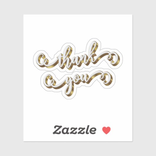 モダンゴールド タイポグラフィー サンクス シール (シート)
