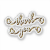 モダンゴールド タイポグラフィー サンクス シール (正面)