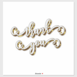 モダンゴールド タイポグラフィー サンクス シール
