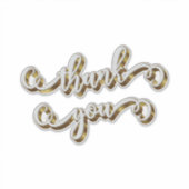 モダンゴールド タイポグラフィー サンクス シール (正面)