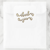 モダンゴールド タイポグラフィー サンクス スクエアシール (バッグ)