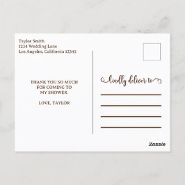 モダンゴールド タイポグラフィー サンクス ポストカード