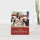 モダンゴールド フォイル風 写真 ホリデーカード 招待状 (正面)