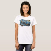モダンゴールドFLORIDAステートメントTシャツ v2 Tシャツ (正面フル)