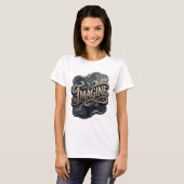 モダンゴールドIMAGINEプリント Tシャツ (正面フル)