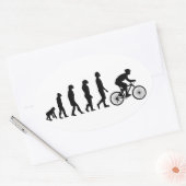 モダンサイクリング進化スキーム 楕円形シール (封筒)