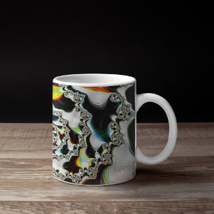 モダンサイケデリックカラフル螺旋 ジャンボコーヒーマグカップ