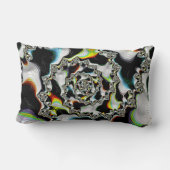 モダンサイケデリックカラフル螺旋 ランバークッション (裏面)