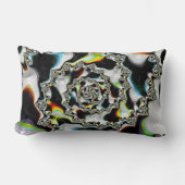 モダンサイケデリックカラフル螺旋 ランバークッション (正面)