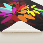 モダンサイケデリックスタイルレインボープリント シェルパブランケット (3/4)