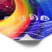 モダンサイケデリック抽象芸術眼幾何学的スタイル ポスター (コーナー)