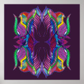 モダンサイケデリック曼荼羅 ポスター (正面)