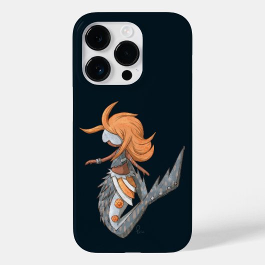モダンサイバーパンクマーメイドイラスト Case-Mate iPhoneケース (裏面)