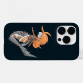 モダンサイバーパンクマーメイドイラスト Case-Mate iPhoneケース (裏面 (横))