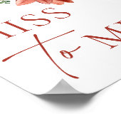 モダンサインさん恋しく思に赤い冬の聖降誕祭 ポスター (角)