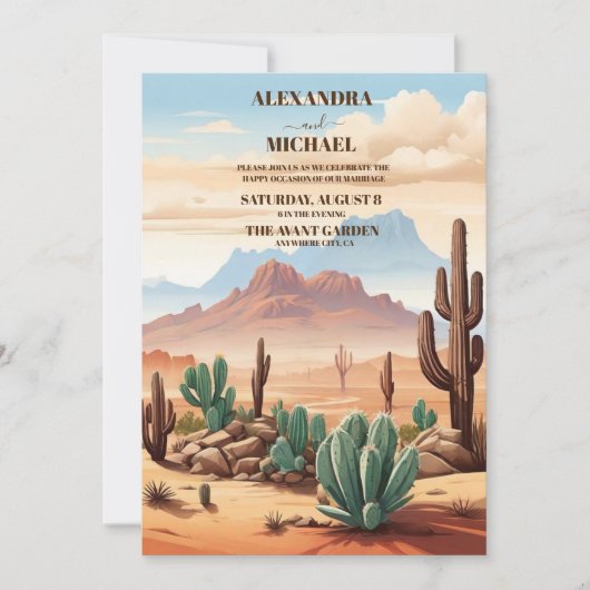 モダンサク結婚ス 招待状 (正面)