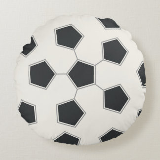 モダンサッカーボールプリント両面 ラウンドクッション