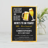 モダンサプライズ Cheers & Beers バースデーパーティー 招待状 (スタンド正面)