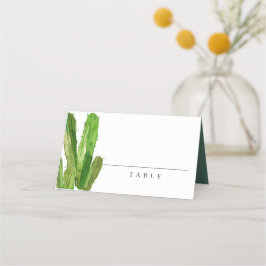 モダンサボテンの葉水色 プレイスカード
