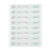 モダンサボテンはフローラの葉を結婚吸う ラップアラウンドラベル (シート)