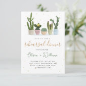 モダンサボテンリハーサルディナーの招待状 招待状 (スタンド正面)