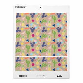 モダンサボテン幾何メインスパイアンフィス型 ラベル (フルシート)