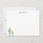 モダンサボテン文字パーソナライズされた具 ノートカード (正面)