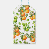 モダンサマーオレンジ レモン シトラス ブライダルシャワー ギフトタグ (裏面)