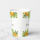 モダンサマーオレンジ レモン シトラス ブライダルシャワー 紙コップ (右)