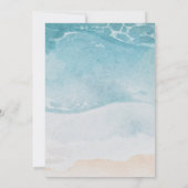 モダンサマーオーシャンビーチウェディング セーブザデート (裏面)