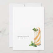 モダンサマーカクテルブライダルシャワー 招待状 (裏面)