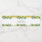 モダンサマー レモン シトラス ブライダルシャワー ペットボトルラベル (シングルラベル)