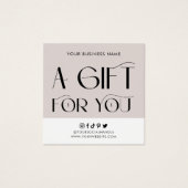 モダンサロンエレガントギフト証パーソナライズされた券 (正面)
