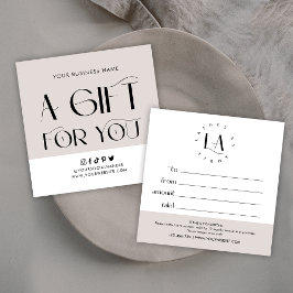 モダンサロンエレガントギフト証パーソナライズされた券