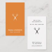 モダンサロンシアーズヘアスペシャリスト（オレンジ） 名刺 (正面/裏面)