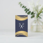 モダンサロンシアーズモノグラム/金ゴールドブラシ 名刺 (スタンド正面)