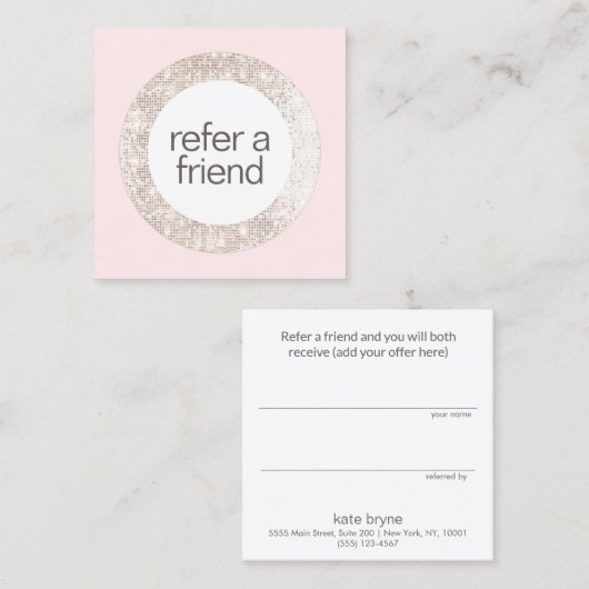 モダンサロンスパお客様の紹介 紹介カード (正面/裏面)