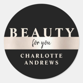 モダンサロンロセゴールドクラシックラウンドステッカー ラウンドシール