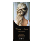 モダンサロン美容師ブラック金ゴールド価格表 ラックカード (正面)