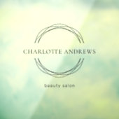 モダンサロン,ミニマルロゴ円 ウィンドウサイン (シート3)