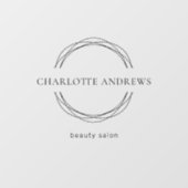 モダンサロン,ミニマルロゴ円 ウィンドウサイン (シート)